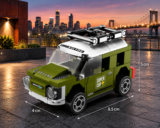 Jookids Pull-Back Building Block Adventure SUV – 71 Pieces DIY Construction Toy | Off-Road Vehicle | 8.5 cm Model | Ages 6+