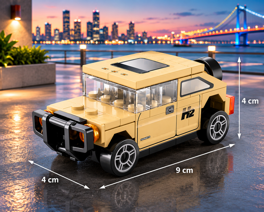 Jookids Pull-Back Building Block Desert SUV – 55 Pieces DIY Construction Toy Vehicle | 9 cm Off-Road Model | Ages 6+