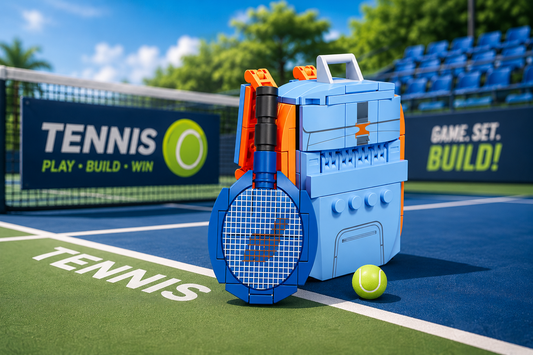 Jookids Mini Tennis Backpack Building Blocks Set | 104 Pieces | Sports STEM Toy for Kids 6+
