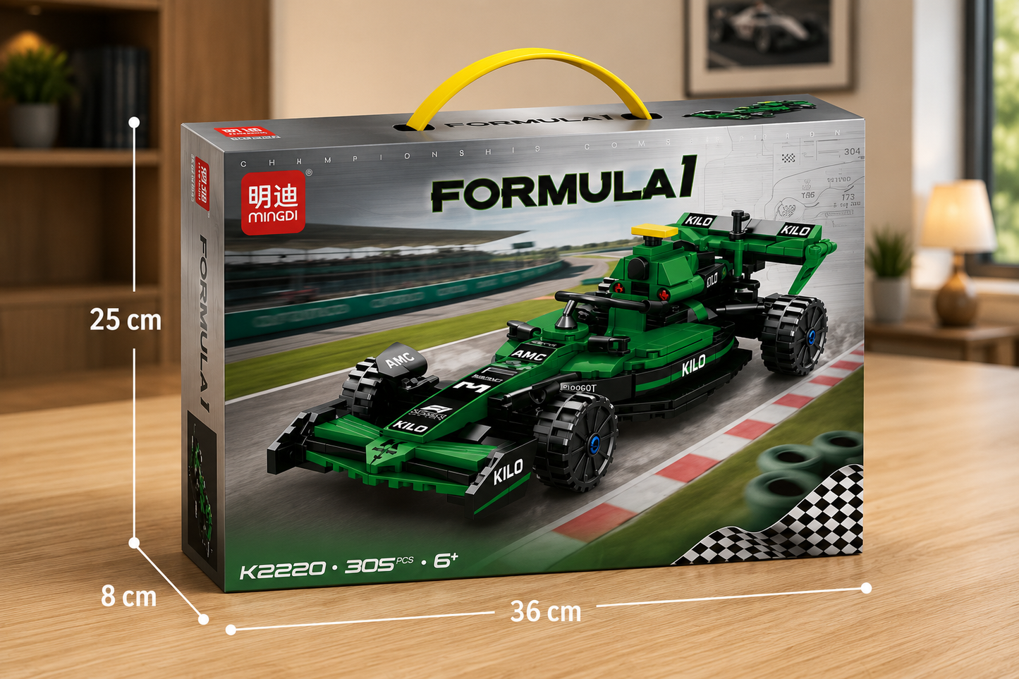Jookids Formula Racing Car Building Blocks – 305 Pieces Pull-Back Construction Toy | DIY Formula Car Model Kit | STEM Educational Toy for Kids 6+