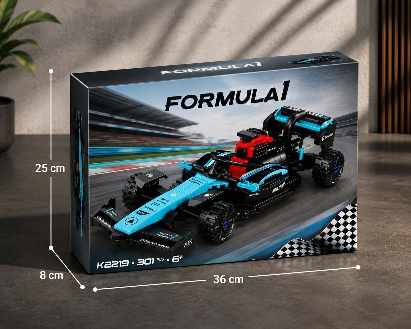 Jookids Formula 1 Racing Car Building Blocks – 301 Pieces Pull-Back Construction Toy | DIY Formula Car Model Kit | STEM Educational Toy for Kids 6+