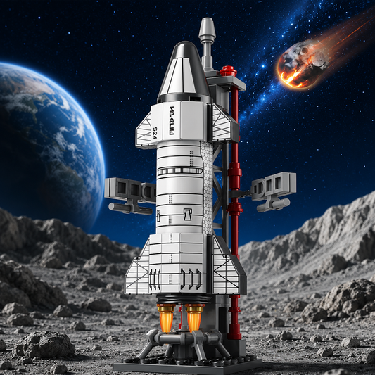 Jookids Space Rocket Launch Pad Building Blocks Set – 107 Pieces Space Exploration Construction Toy for Kids Ages 6+
