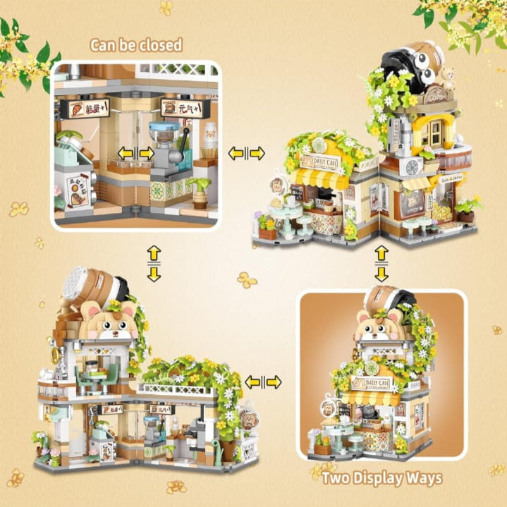 "JooKidz Simulation Coffee Shop Blocks – Gift for Kids"