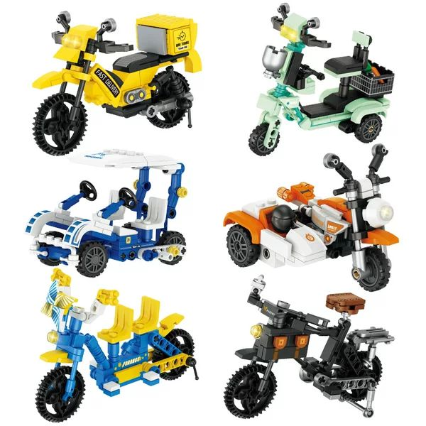 Jookids Pocket Block Mini Vehicle Building Blocks Collection | 8-in-1 STEM Toy Set