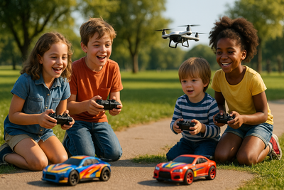 not in cartoon in real with rc toys