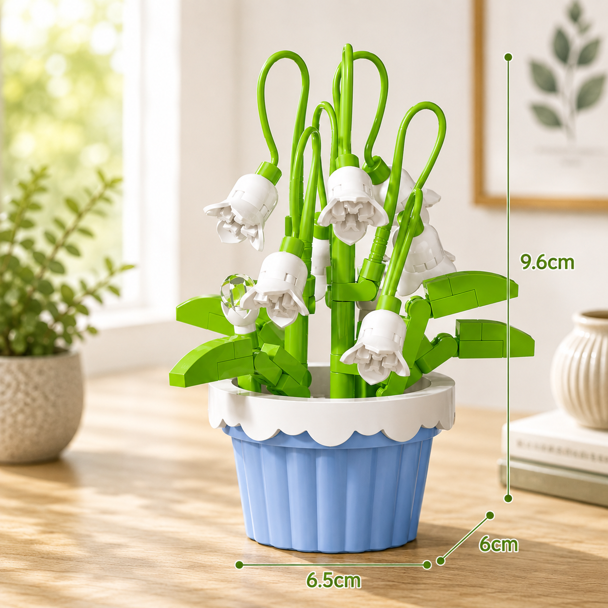 Jookids Lily of the Valley Building Blocks Flower Pot – 105 Pieces | DIY Decorative Brick Plant | Mini Display Set | Ages 6+