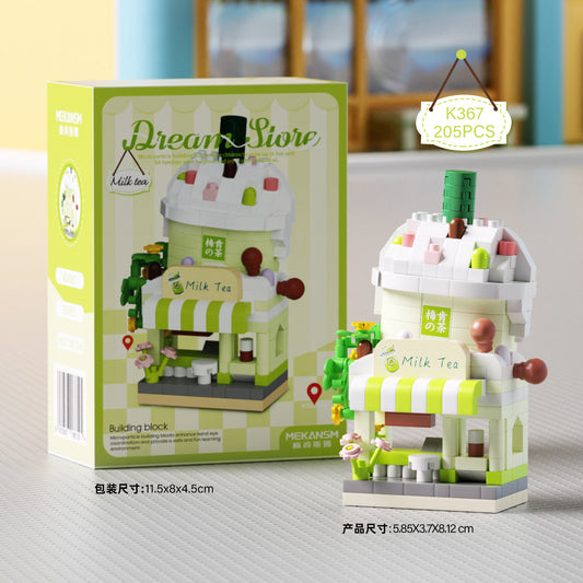 Jookids Milk Tea Shop Building Blocks – 205 PCS Creative Mini Block Set