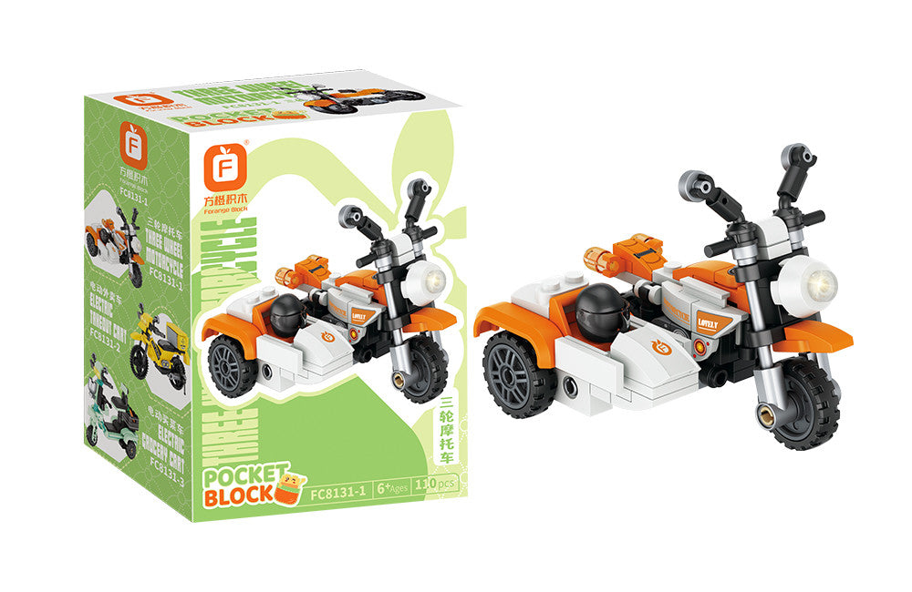 Jookids Pocket Block Mini Vehicle Building Blocks Collection | 8-in-1 STEM Toy Set