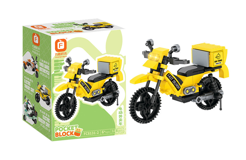 Jookids Pocket Block Mini Vehicle Building Blocks Collection | 8-in-1 STEM Toy Set