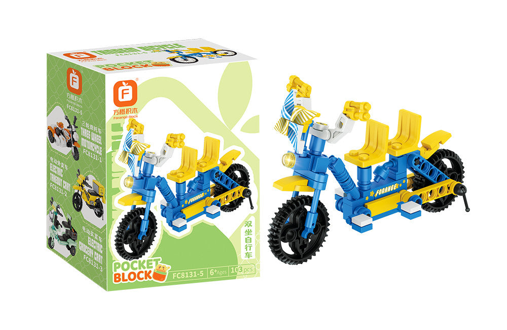 Jookids Pocket Block Mini Vehicle Building Blocks Collection | 8-in-1 STEM Toy Set