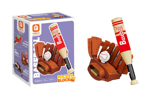 Jookids Mini Baseball Glove & Bat Building Blocks Set | 117 Pieces | STEM Sports Toy for Kids Ages 6+