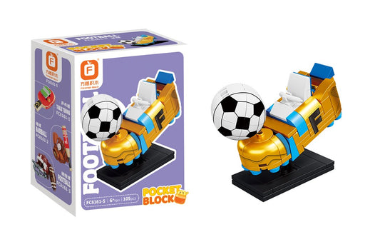Jookids Mini Football Boot & Soccer Ball Building Blocks Set | 105 Pieces | STEM Sports Toy for Kids Ages 6+