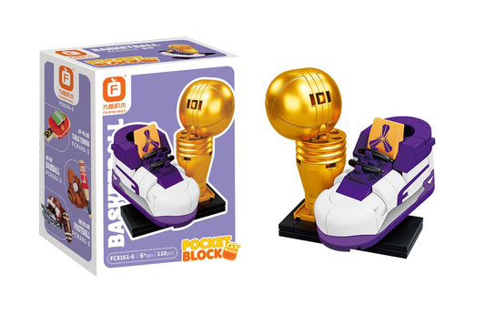 Jookids Mini Basketball Sneaker & Trophy Building Blocks Set | 110 Pieces | Sports STEM Toy for Kids 6+