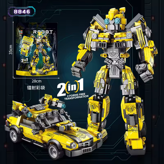 Jookids 2-in-1 Transforming Robot Car Building Blocks – 680 Pcs