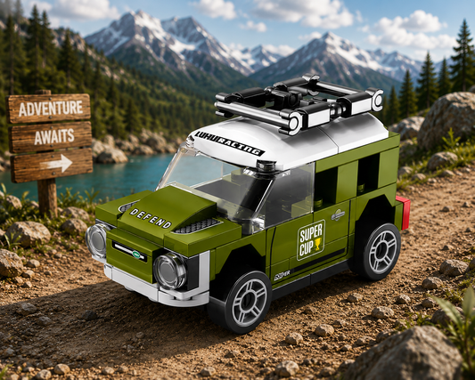 Jookids Pull-Back Building Block Adventure SUV – 71 Pieces DIY Construction Toy | Off-Road Vehicle | 8.5 cm Model | Ages 6+