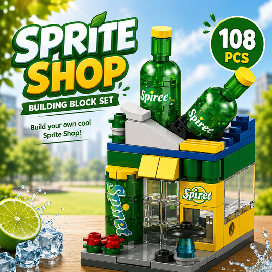 Jookids Sprite Shop Building Blocks – 108 PCS Mini Soda Shop Building Set for Kids