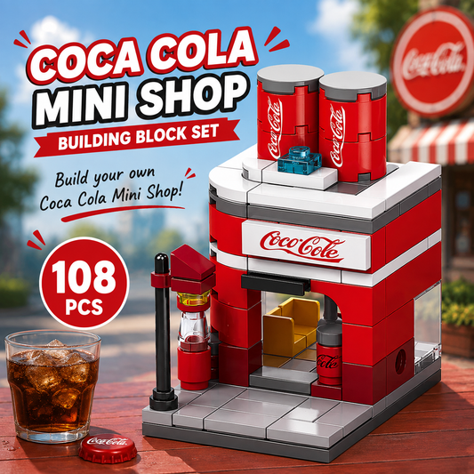 Jookids Cola Mini Shop Building Blocks – 108 PCS Beverage Shop Building Set for Kids