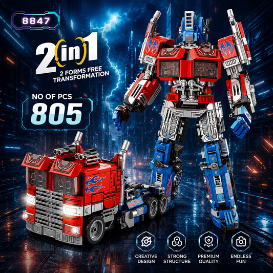 Jookids 2-in-1 Transforming Robot Car Toy – 805 Pcs