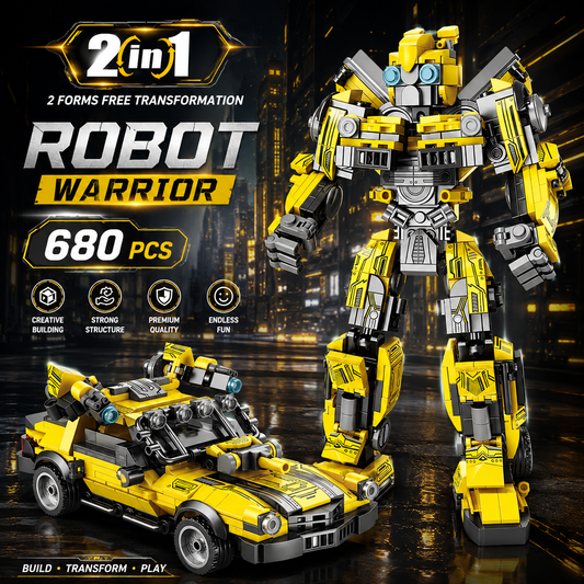 Jookids 2-in-1 Transforming Robot Car Building Blocks – 680 Pcs
