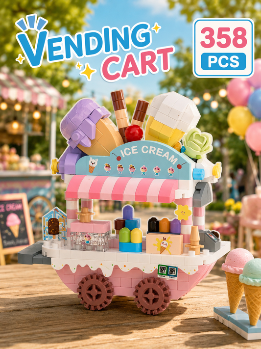 Jookids Ice Cream Vending Cart Building Blocks Toy – 358 PCS