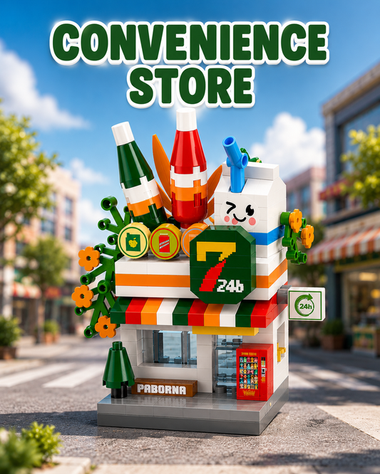 Jookids Building Block Convenience Store – 222 Pcs DIY Creative Building Set for Kids