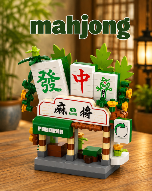 Jookids DIY Mahjong Shop Building Blocks – 275 Pcs Creative Game Store Construction Set for Kids
