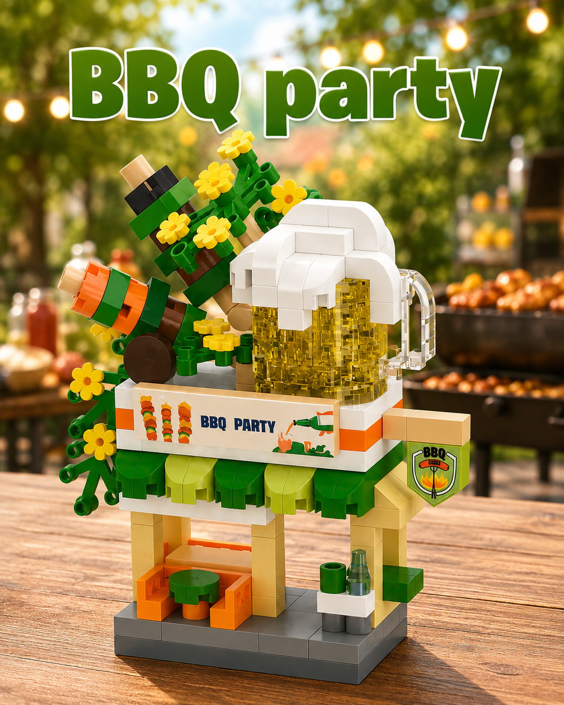 Jookids DIY BBQ Party Building Blocks – 276 Pcs Creative BBQ Restaurant Construction Set for Kids