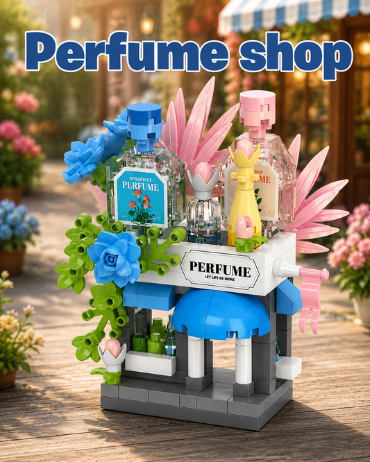 Jookids DIY Perfume Shop Building Blocks – 232 Pcs Creative Beauty Store Construction Set for Kids