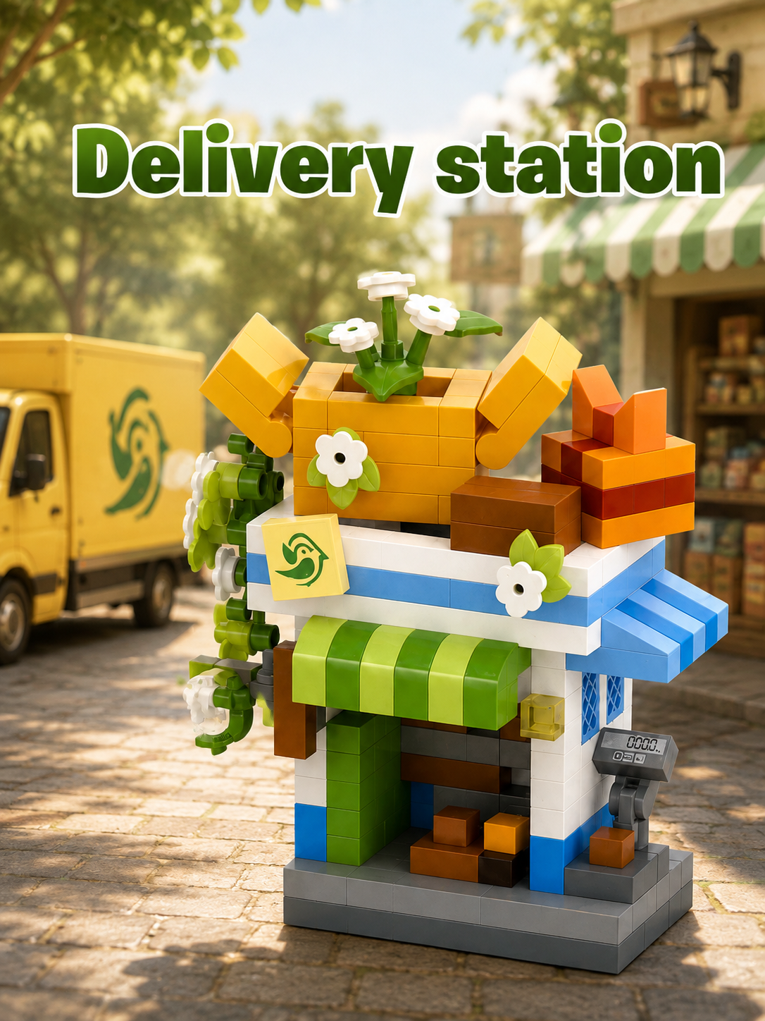Jookids DIY Delivery Station Building Blocks – 241 Pcs Creative Construction Set for Kids
