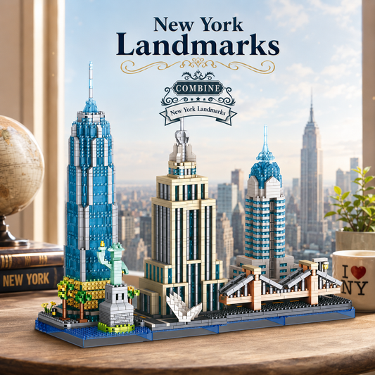 Jookids New York Landmarks Building Blocks Set – 3262 PCS City Architecture Model for Kids & Adults