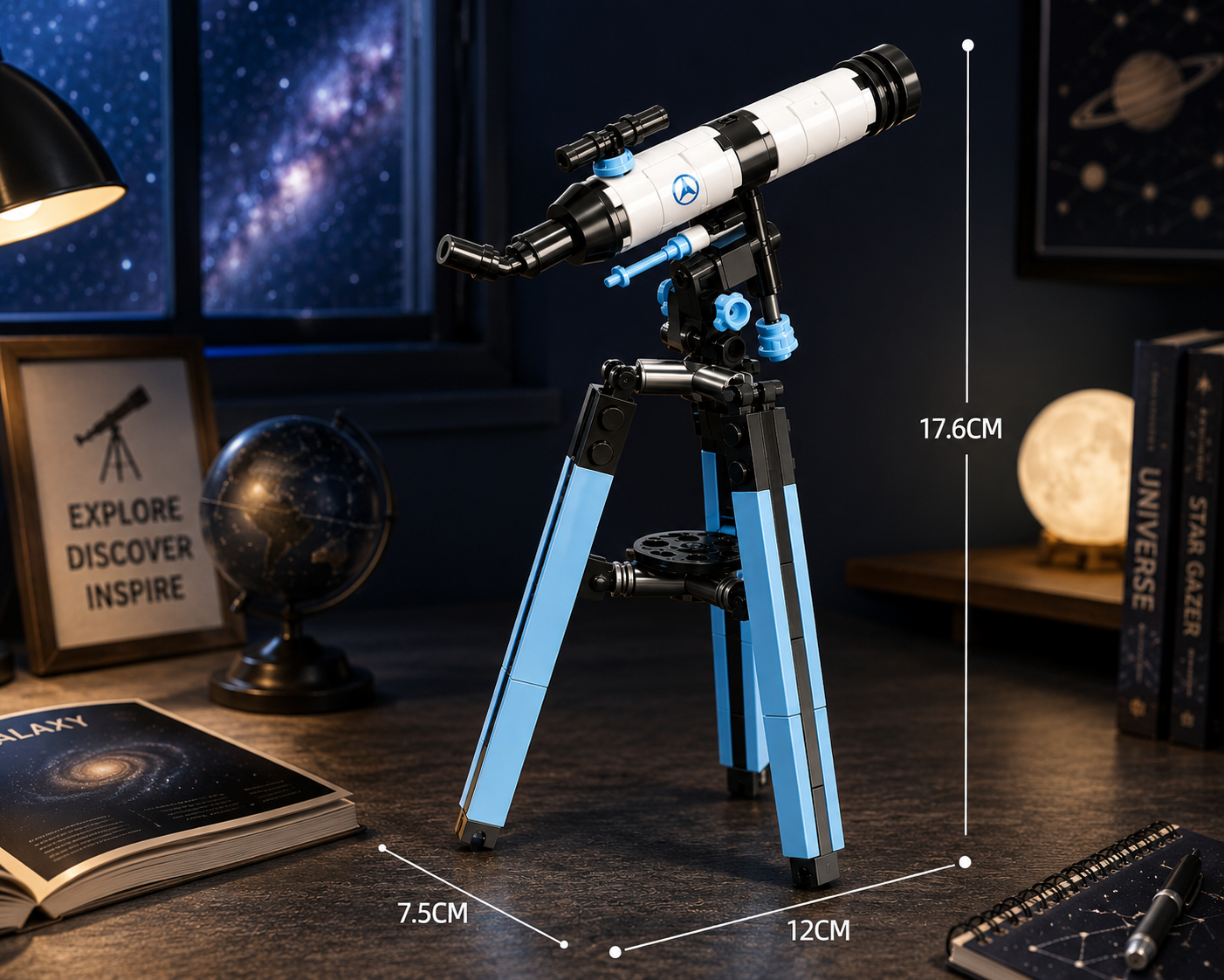 Jookids Mini Astronomical Telescope Building Blocks Set – 81 PCS Space Explorer Construction Toy for Kids 6+ & Collectors