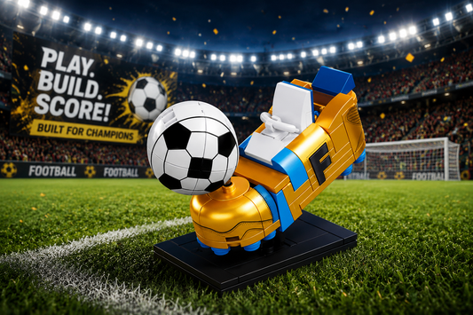 Jookids Mini Football Boot & Soccer Ball Building Blocks Set | 105 Pieces | STEM Sports Toy for Kids Ages 6+