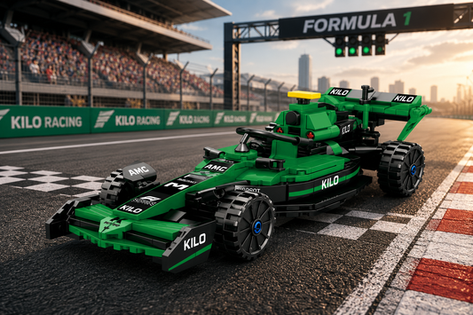 Jookids Formula Racing Car Building Blocks – 305 Pieces Pull-Back Construction Toy | DIY Formula Car Model Kit | STEM Educational Toy for Kids 6+