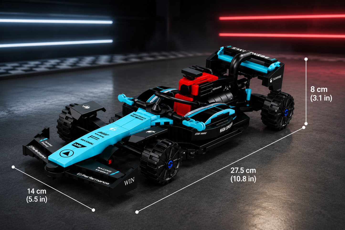Jookids Formula 1 Racing Car Building Blocks – 301 Pieces Pull-Back Construction Toy | DIY Formula Car Model Kit | STEM Educational Toy for Kids 6+