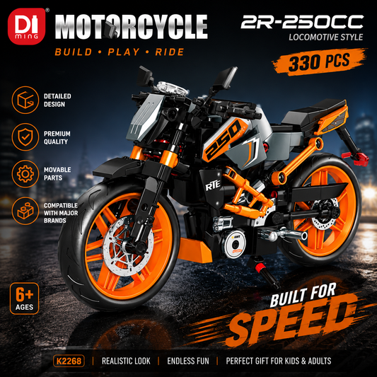 Jookids 250CC Sport Motorcycle Building Blocks Set – 330 Pieces Technic Racing Bike Construction Toy for Kids & Collectors (Ages 6+)
