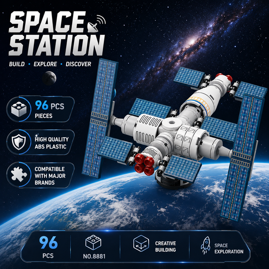 Jookids Space Station Building Blocks Set – 96 Pieces Orbital Satellite Construction Toy for Kids Ages 6+