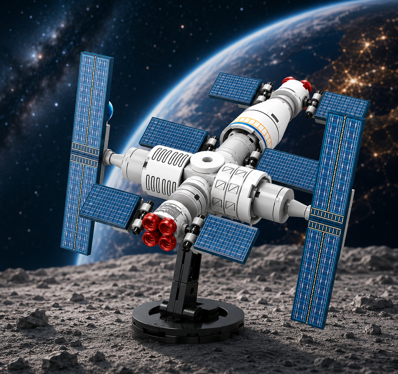Jookids Space Station Building Blocks Set – 96 Pieces Orbital Satellite Construction Toy for Kids Ages 6+