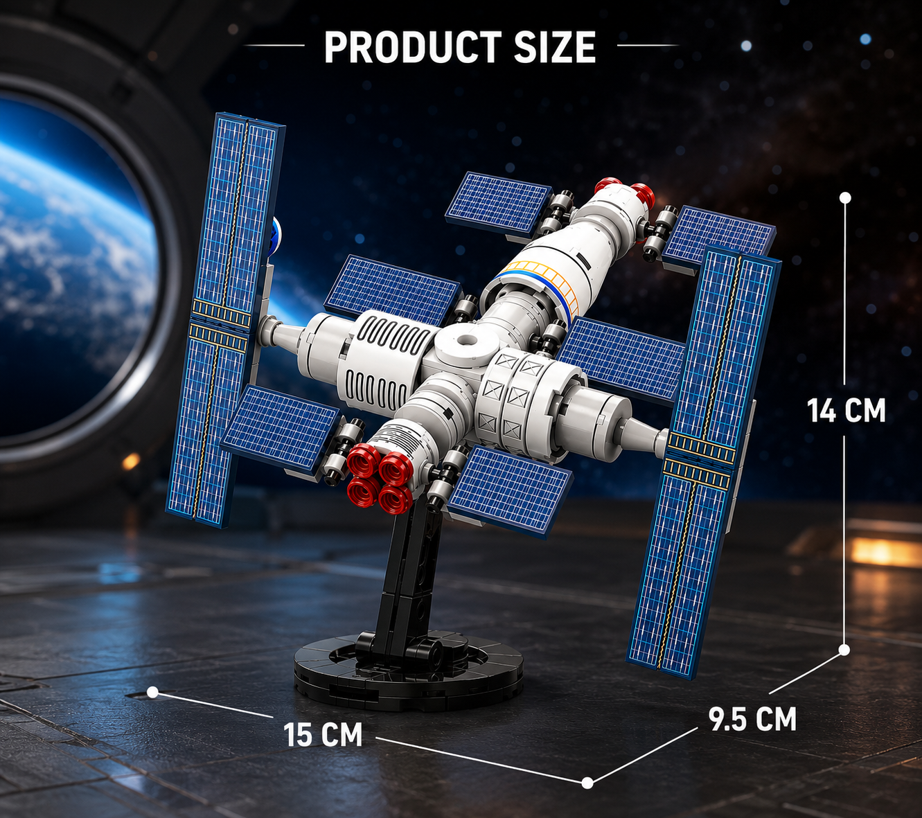 Jookids Space Station Building Blocks Set – 96 Pieces Orbital Satellite Construction Toy for Kids Ages 6+