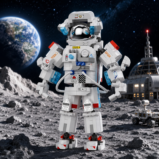 Jookids Astronaut Building Blocks Set – Articulated Space Explorer Figure Construction Toy for Kids Ages 6+