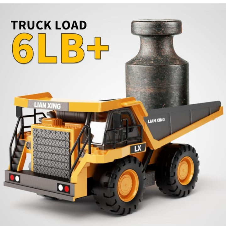 Jookids RC Dump Truck – 9-Channel Remote Control Construction Vehicle Toy for Boys (Ages 3-12+)