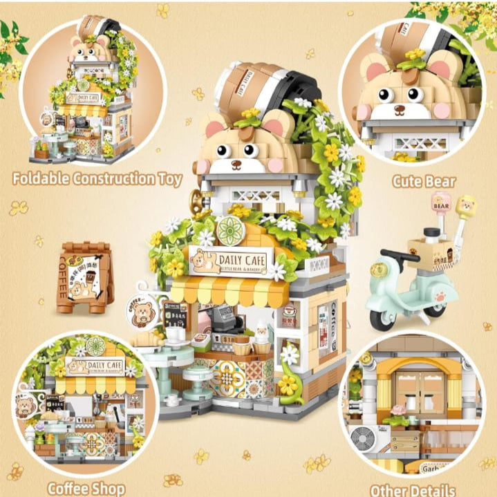 "JooKidz Street View Coffee Shop Building Set – 1077 PCS"

