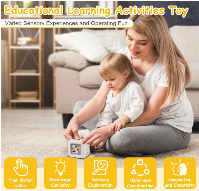 Interactive Learning Activity Cube - 6-in-1 Educational Toy for Toddlers