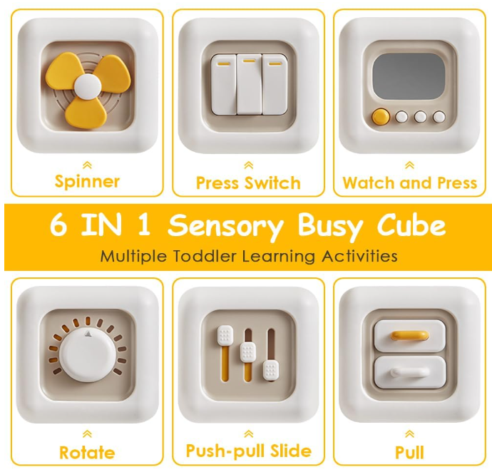 Interactive Learning Activity Cube - 6-in-1 Educational Toy for Toddlers