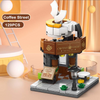 Coffee Street Building Block Set - 129 Pieces Mini Coffee Shop