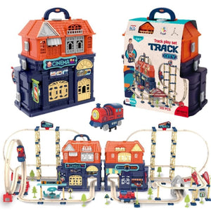 "Creative railway building playset for boys and girls age 3–7"

