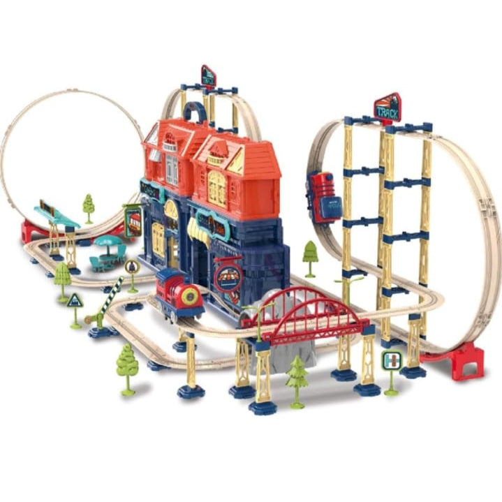 "JooKidz city train track building blocks for kids’ birthday gift"

