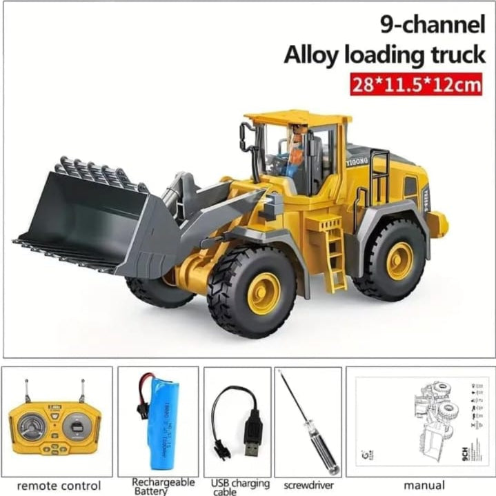 Joo Kids 9-Channel RC Excavator Truck with Metal Shovel – Remote Control Construction Toy