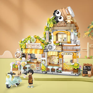 Little Bear Café Building Block Set – 920 Pcs Coffee Shop Theme for Kids