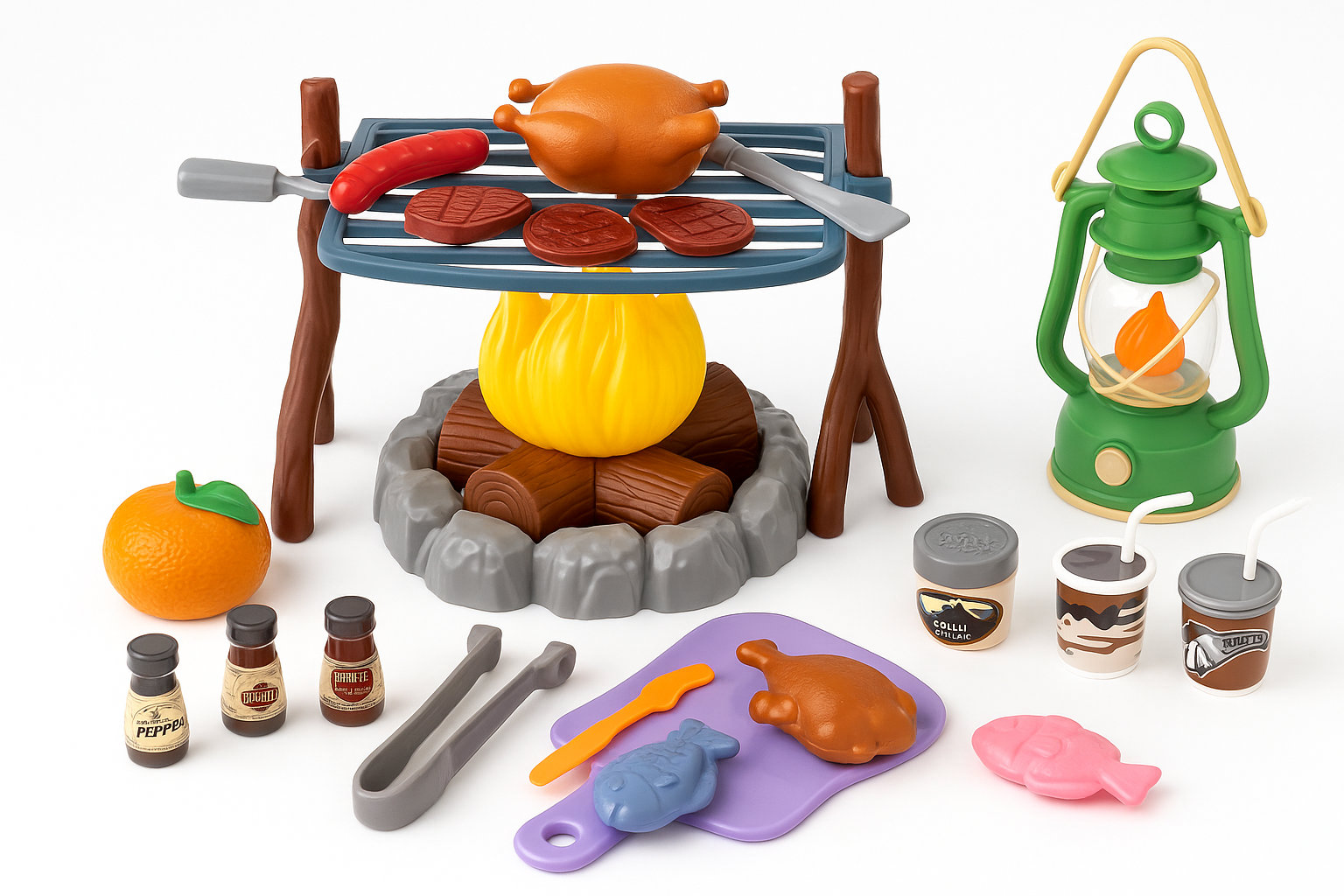Campfire Camping Playset - Complete BBQ & Lantern Adventure Set for Kids