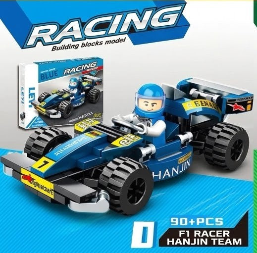 Jookids F1 Racing Car Building Blocks Set | 90+ Pieces | Formula Race Car Construction Toy with Driver Minifigure | Kids Ages 6+